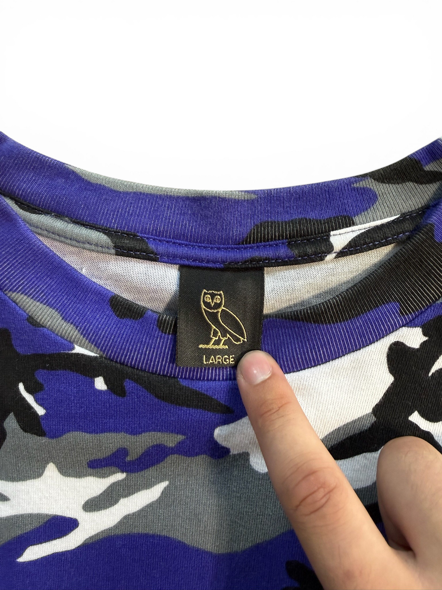 (L) OVO Purple Camo Long Sleeve Shirt
