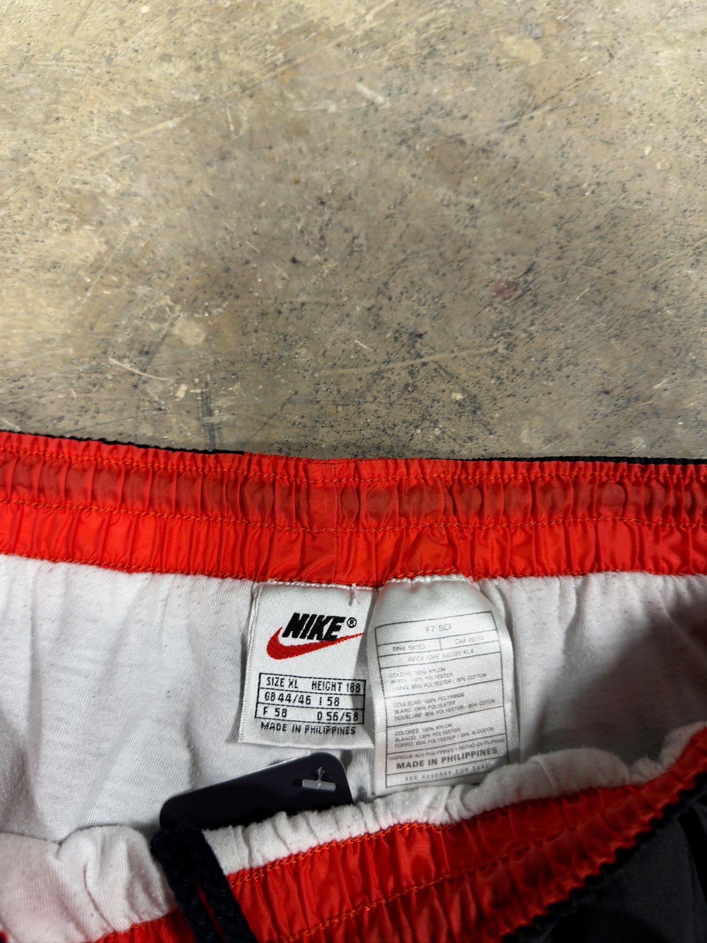 90s Nike Multi Swoosh Parachute Pant Sz XL