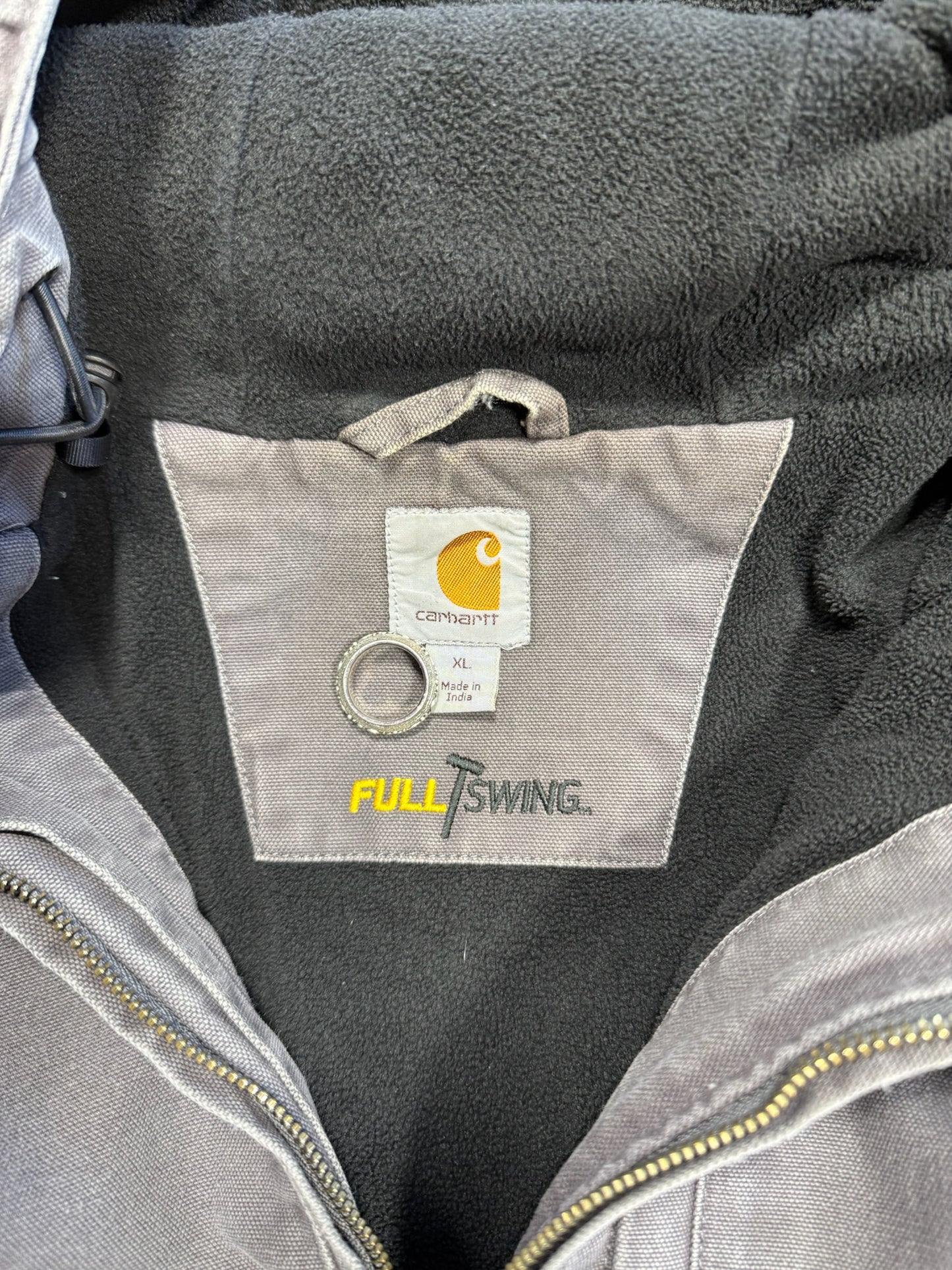 (XL) Carhartt Full T-Swing Grey Canvas Hooded Jaket