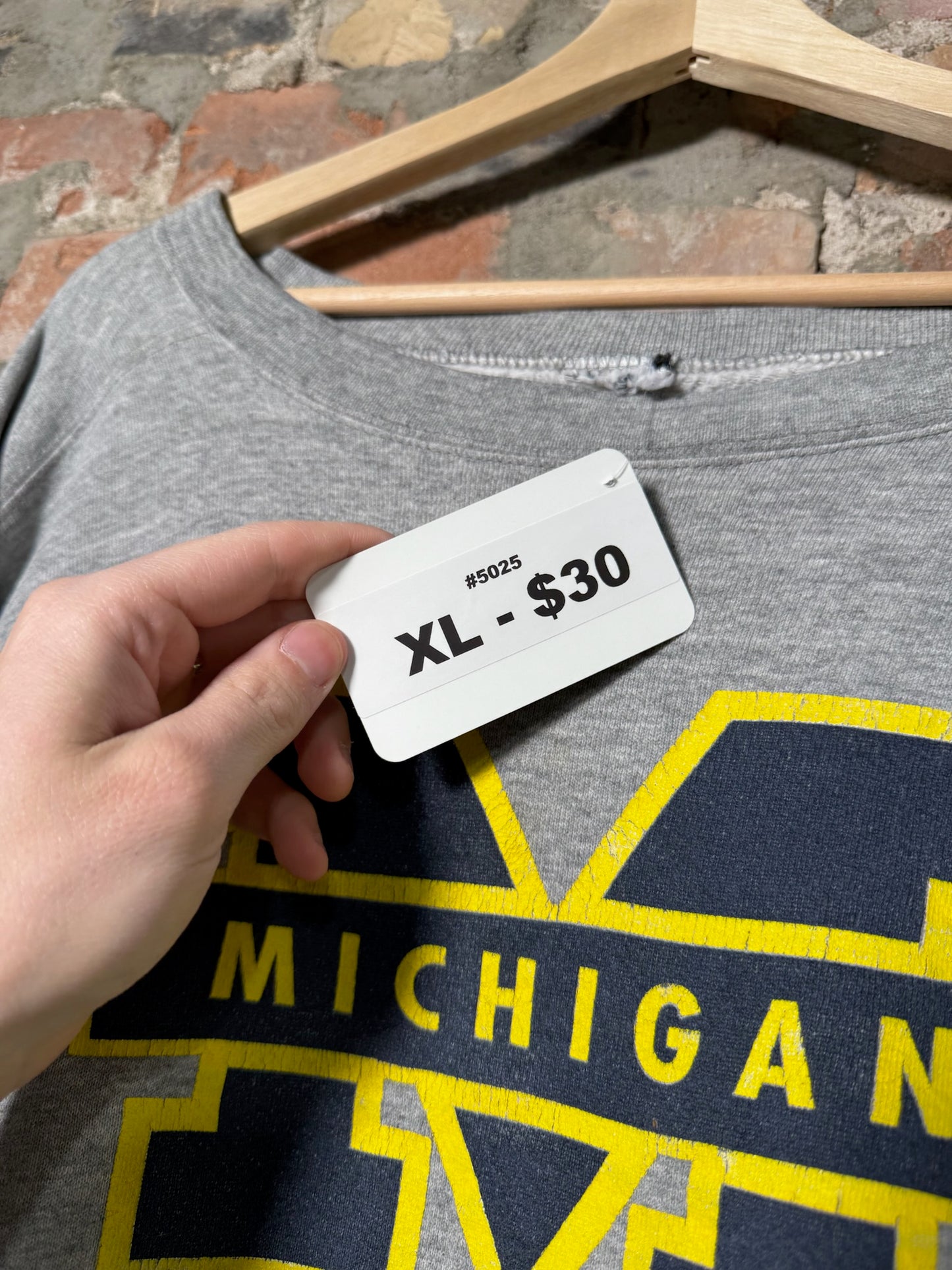 00s Nike Michigan Football Grey Crewneck Sz XL