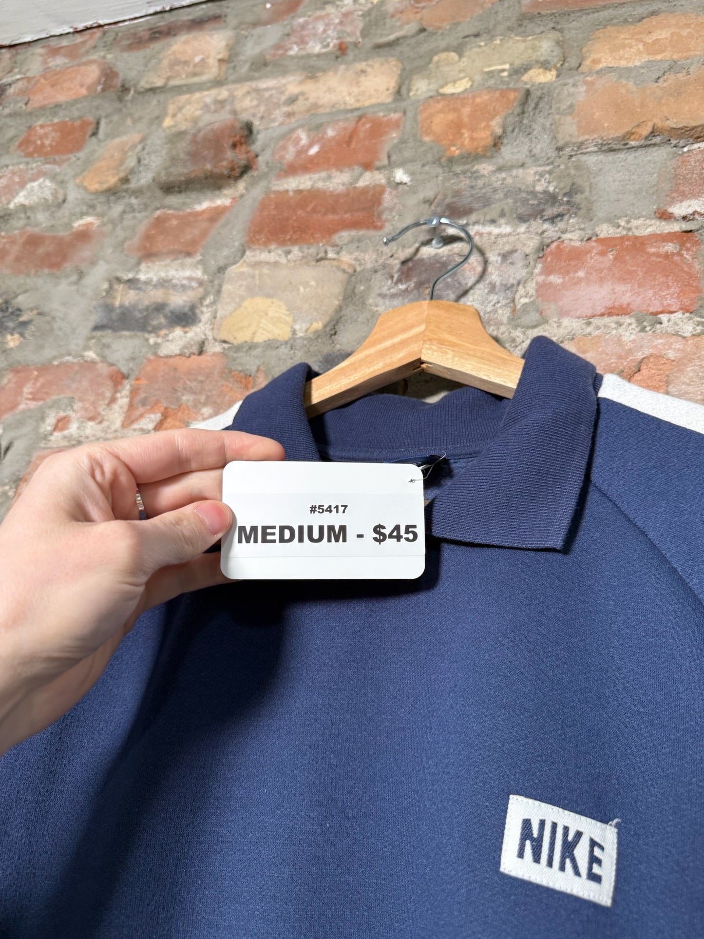 80s Nike Navy Pullover Sweater Sz M