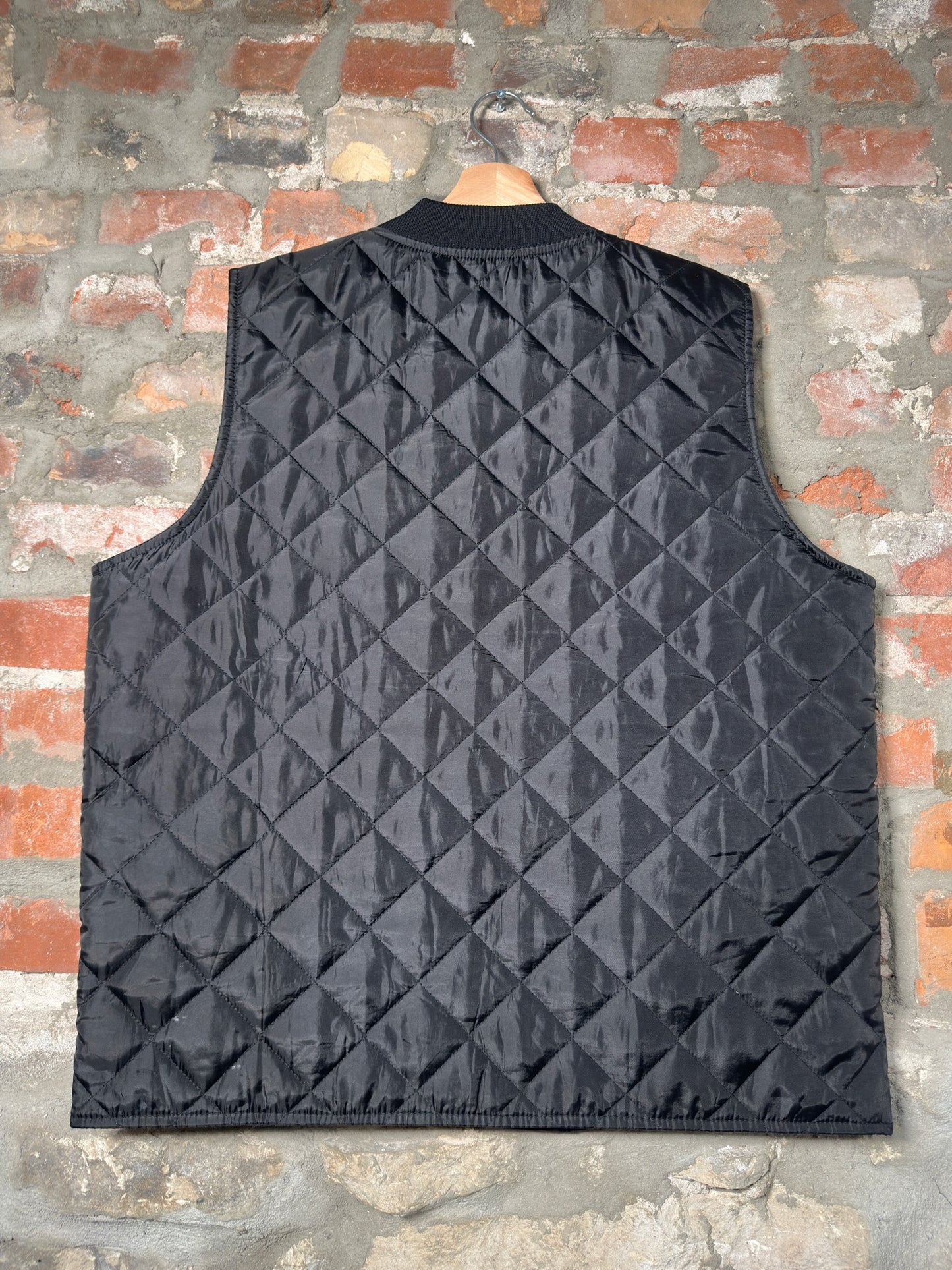 Vtg Tough Duck Vest Black Sz L