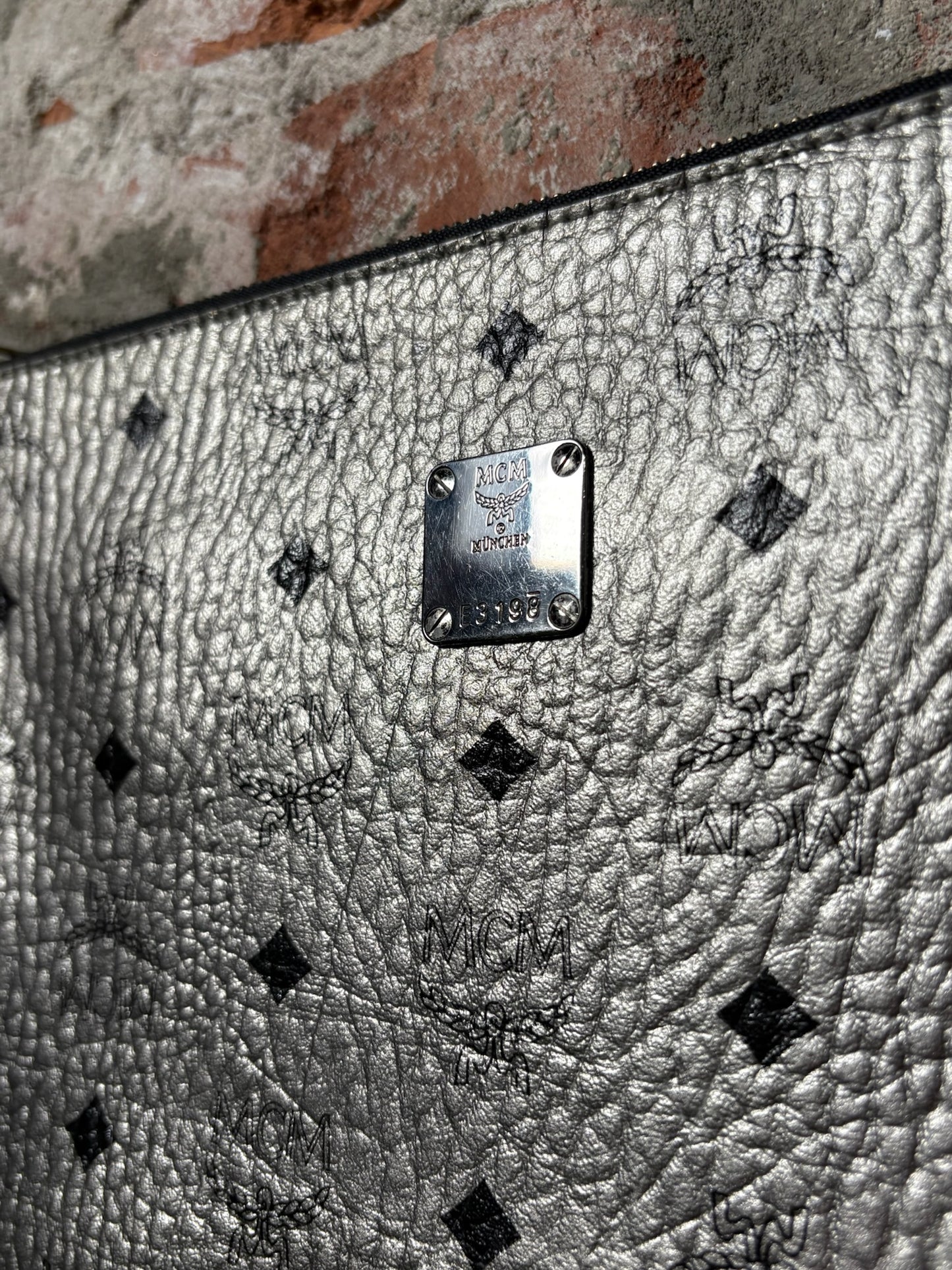 MCM Silver Clutch Bag