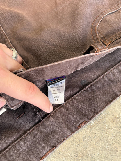 (34 Waist) Vtg Patagonia Brown Work Pants