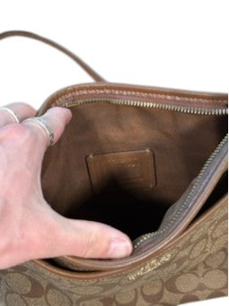 (OSFA) Coach Leather Multi Logo Crossbody Bag