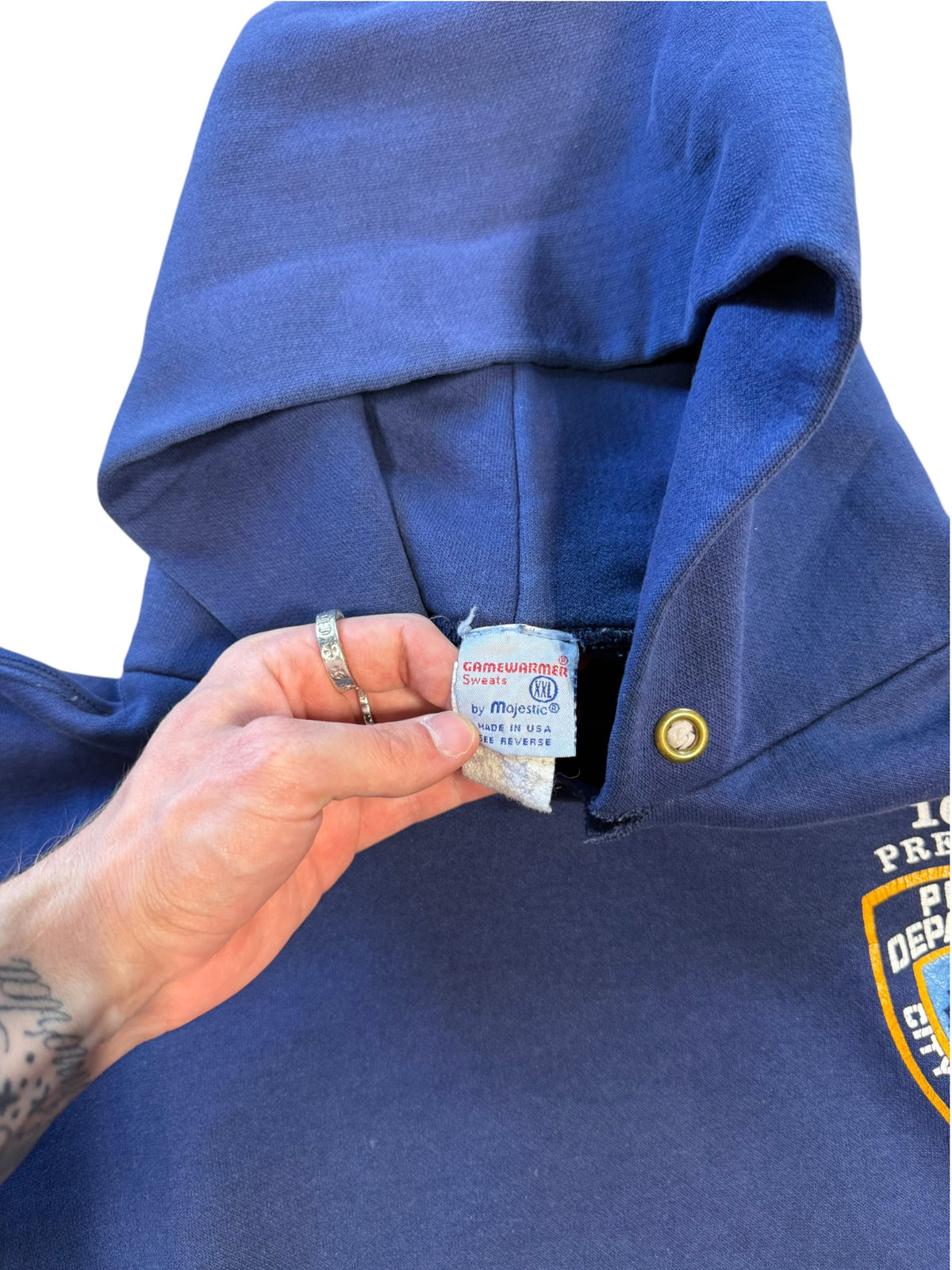 (XXL) Vintage 90’s NYPD Thrashed Hoodie