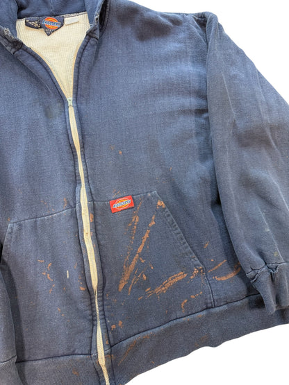 (XL) 90’s Dickies Thrashed Thermal Lined Zip Up Sweater