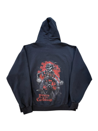 (XL) Y2K Disney Pirate’s Of The Caribbean Zip Sweater