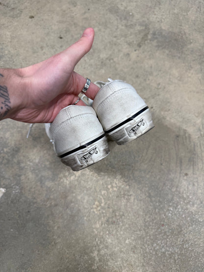 (8) Pearlized Vans LX White Old School 36 Used