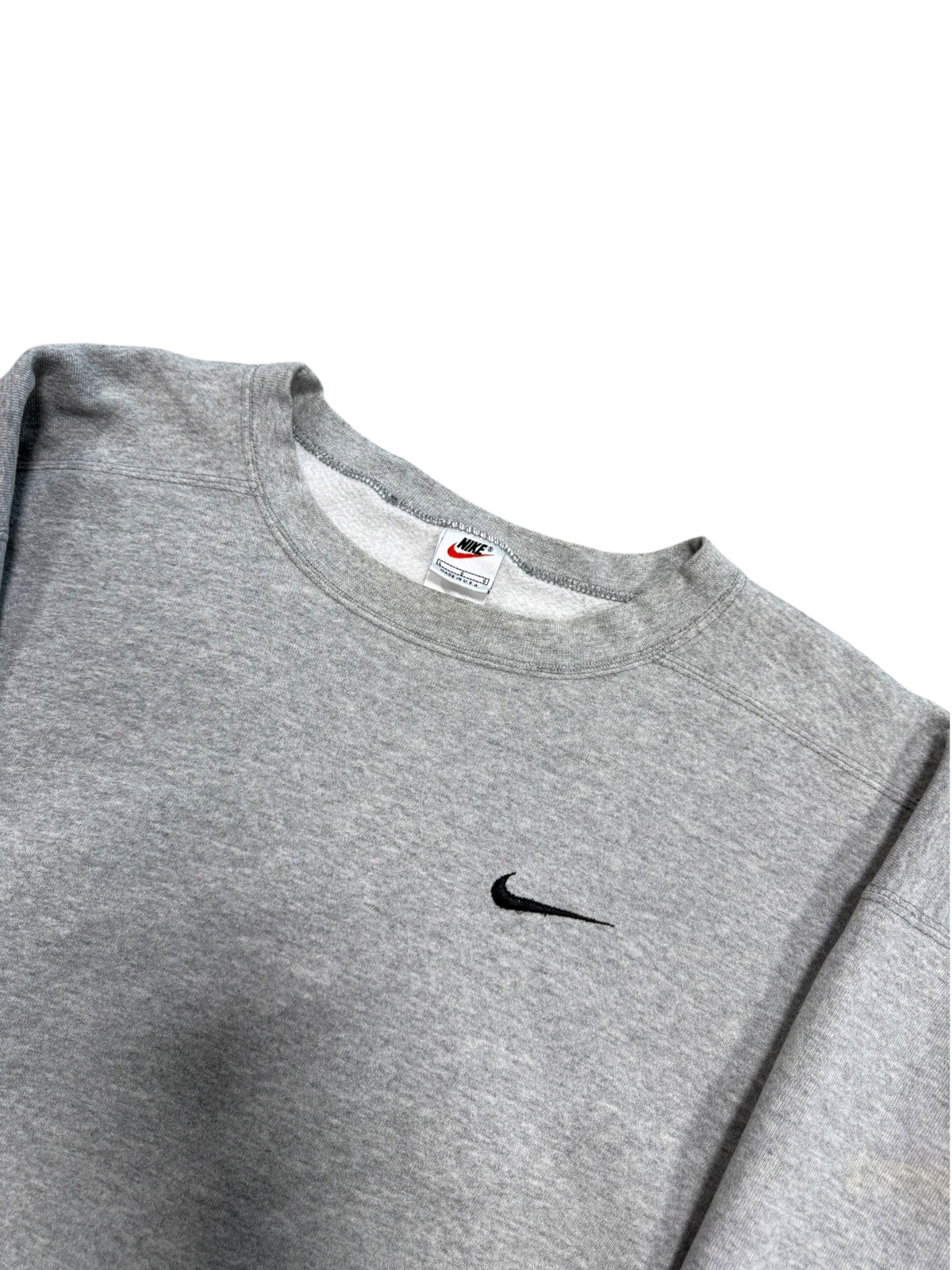 (L) 90’s Nike Grey Swoosh Crewneck