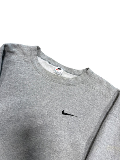 (L) 90’s Nike Grey Swoosh Crewneck