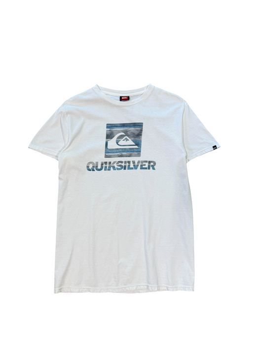 (L) Y2K Quicksilver Surf Logo White Tee