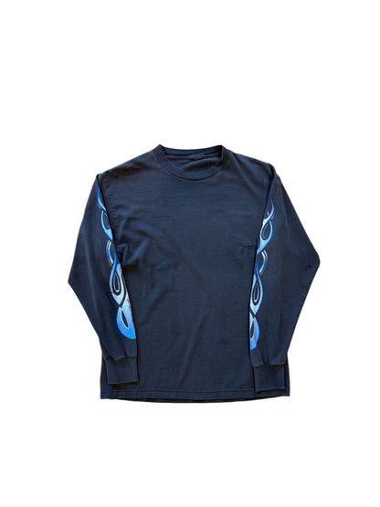 (M) 90s Archair Smile Blue Flame Longsleeve