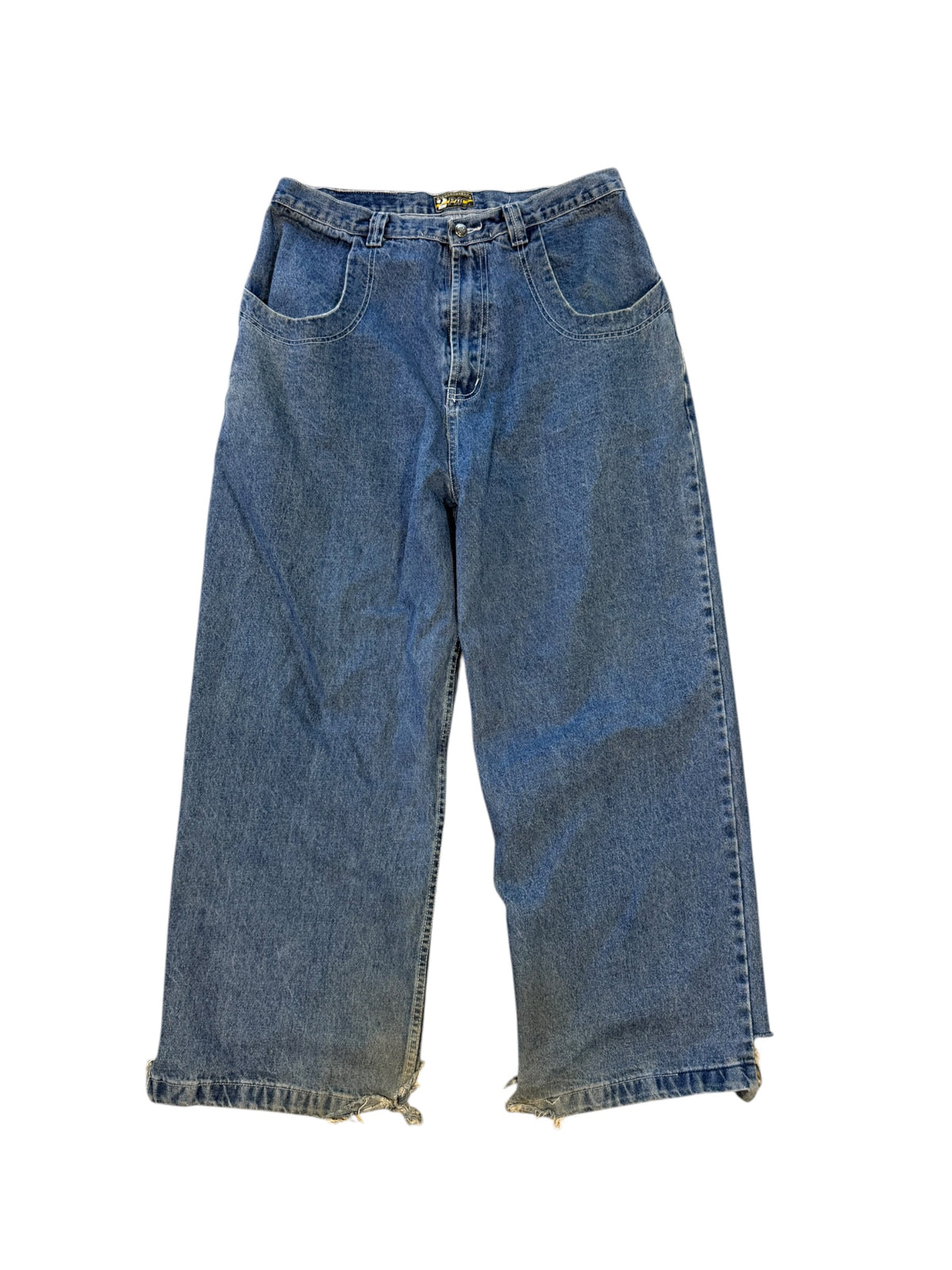 (34) Vintage Baggy Tupac Embroidered Denim Pants