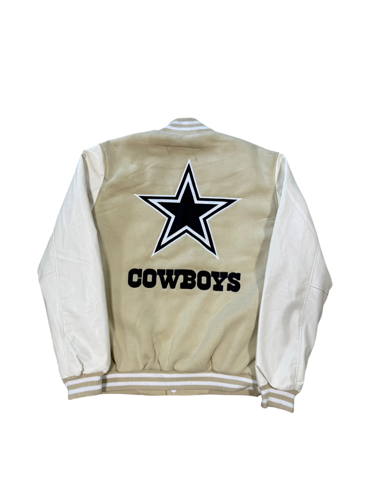 (XL) Y2K Dallas Cowboys Crème Revisable Sports Jacket
