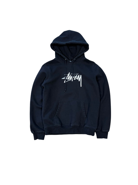 (S) Stussy Spell Out Hoodie Black