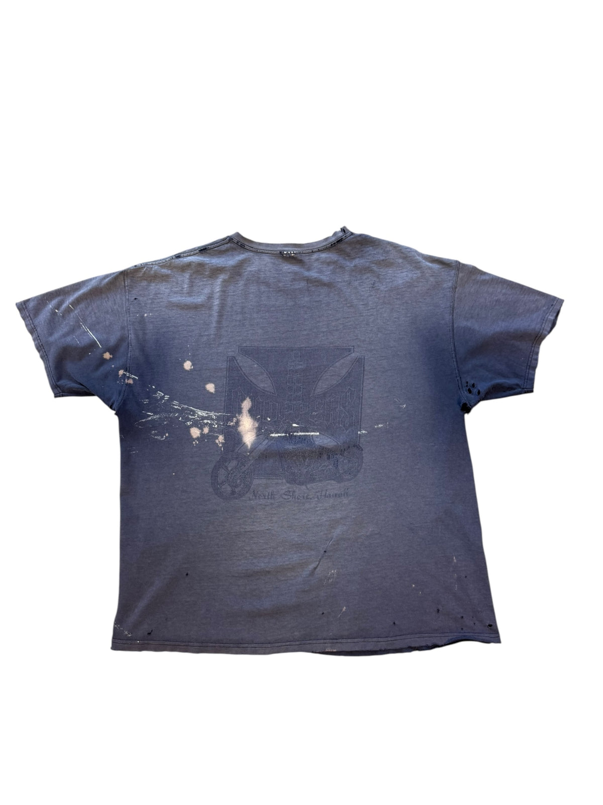 (XL) Vintage Trashed Choppers Navy Tee