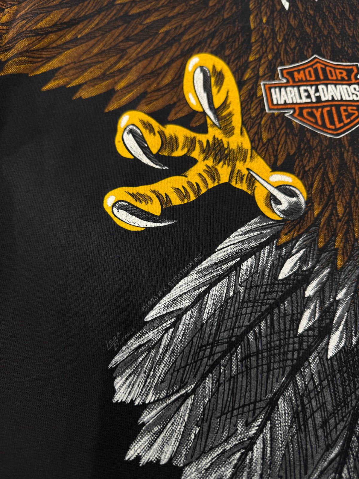 (L) Harley Davidson Eagle All Over Print Tee
