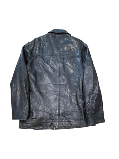 (XL) Vintage Nautica Long Leather Jacket