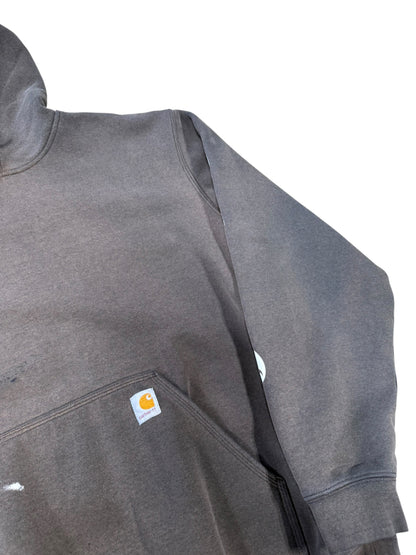 (XL) Vintage Carhartt Faded Black Hoodie