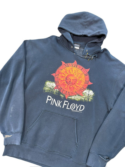 (XL) 2001 Pink Floyd Sun Dial Thrashed Band Hoodie