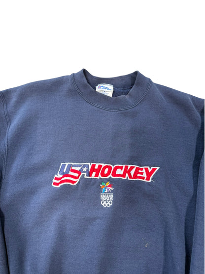(M) 1998 Olympics USA Hockey Crewneck