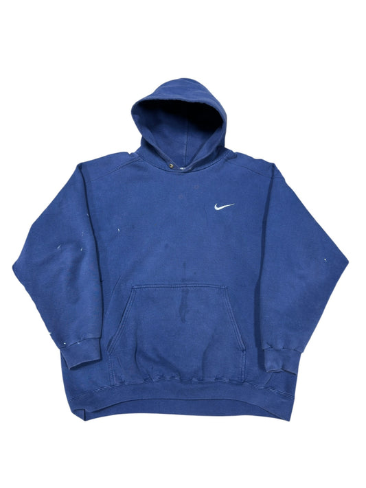 90s Nike Navy Swoosh Hoodie Sz L