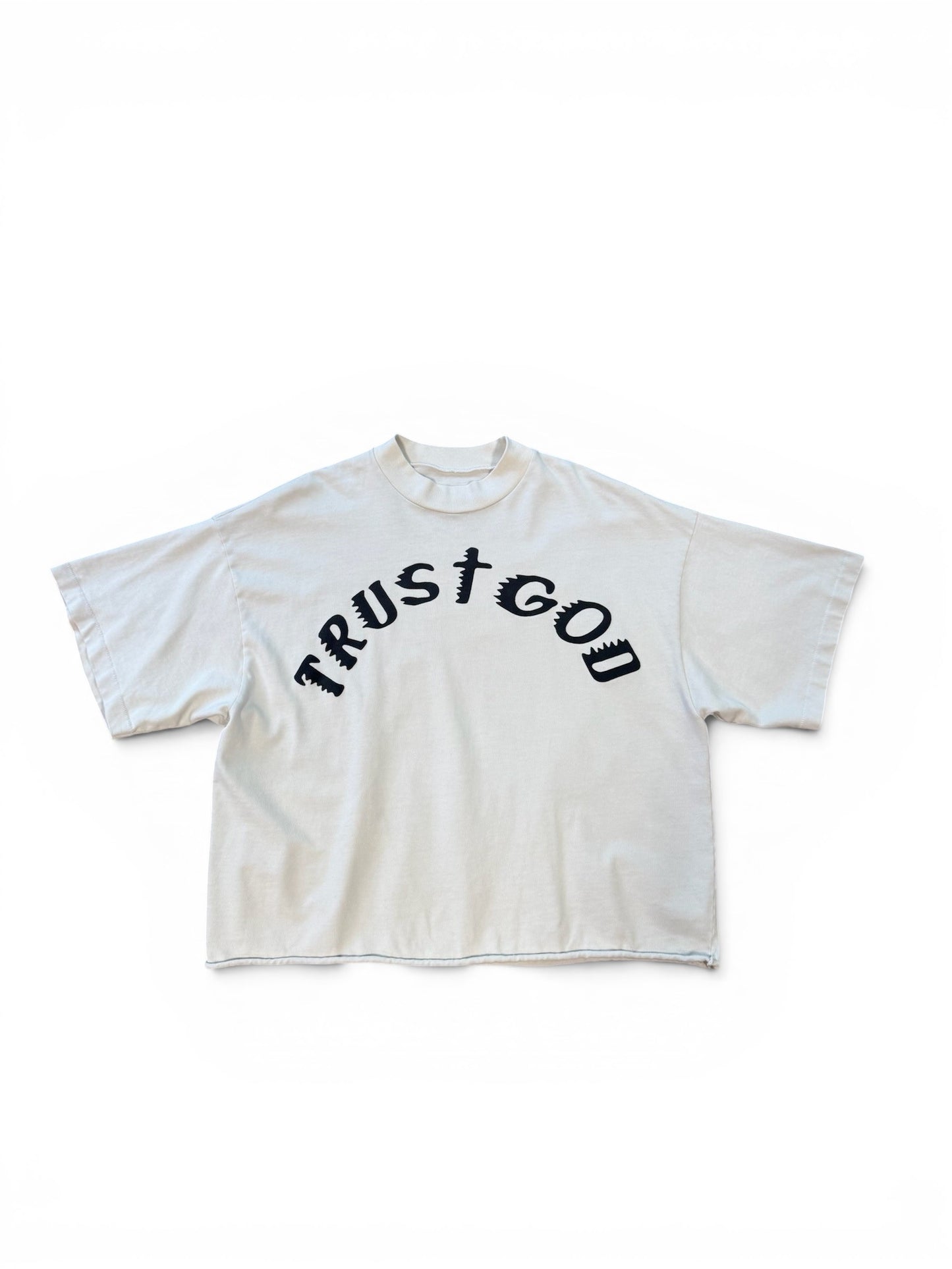(M) Kanye West Sunday Service “Trust God” Cropped Shirt