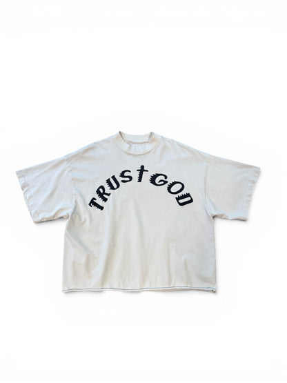 (M) Kanye West Sunday Service “Trust God” Cropped Shirt