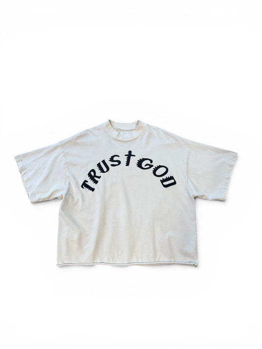 (M) Kanye West Sunday Service “Trust God” Cropped Shirt