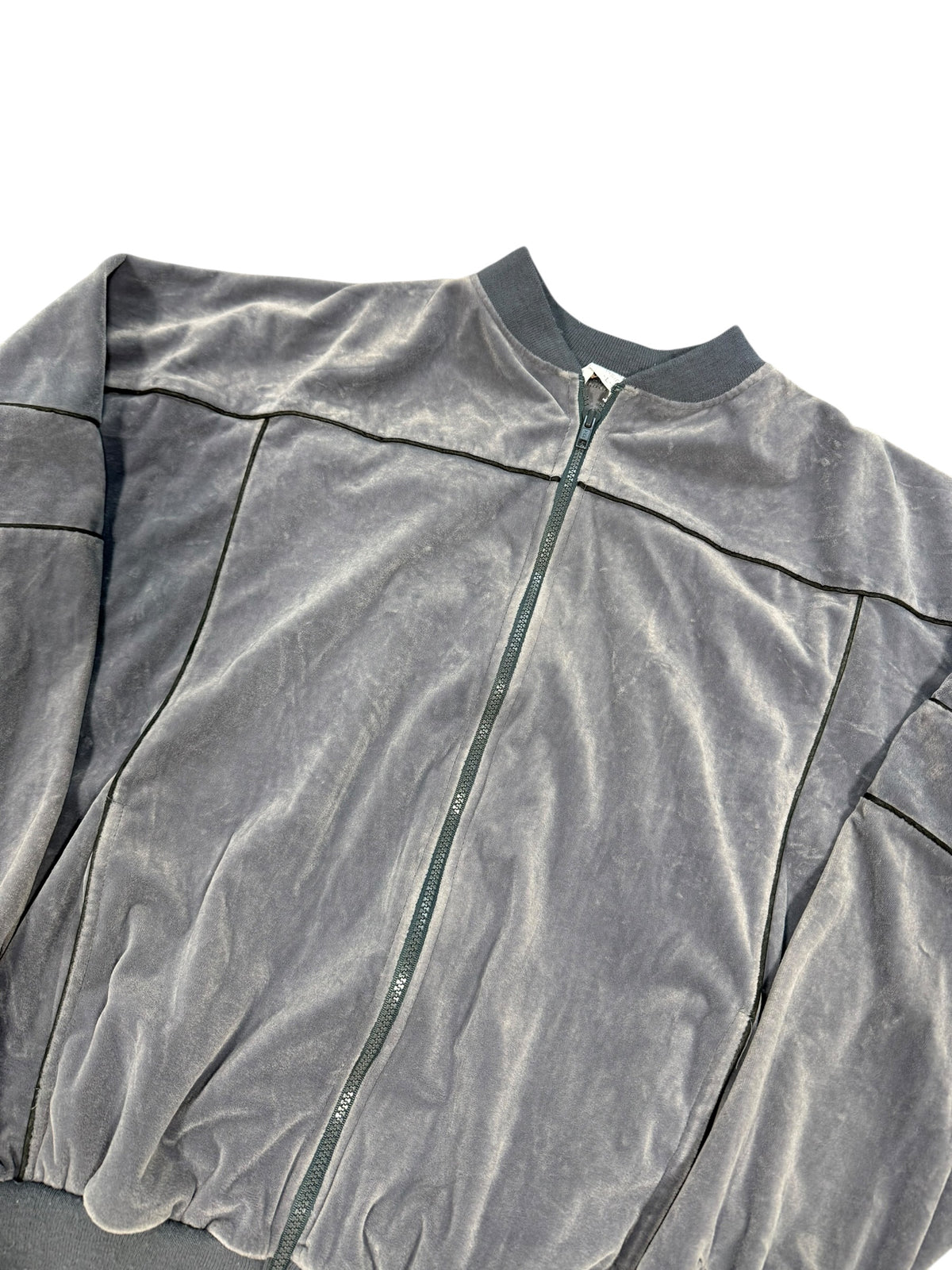 (L) 90s Christian Dior Monsieur Velvet Zip Up Sweater