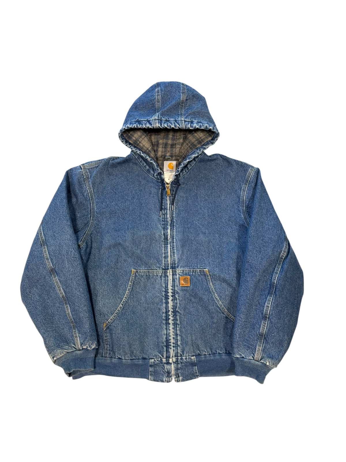 (XXL) Vintage Carhartt Denim Hooded Jacket