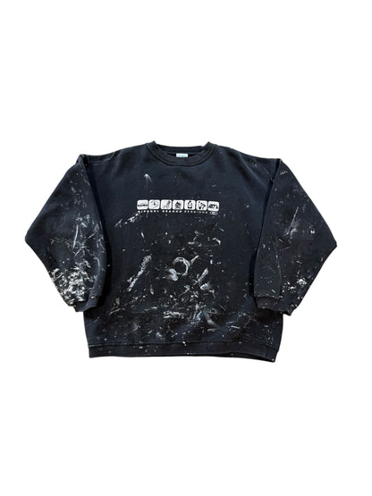 (L) Vintage Rip Curl Camping Sign Distressed Crewneck Sweater