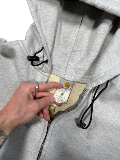 (XL) Vintage Carhartt Thermal Lined Zip Hoodie
