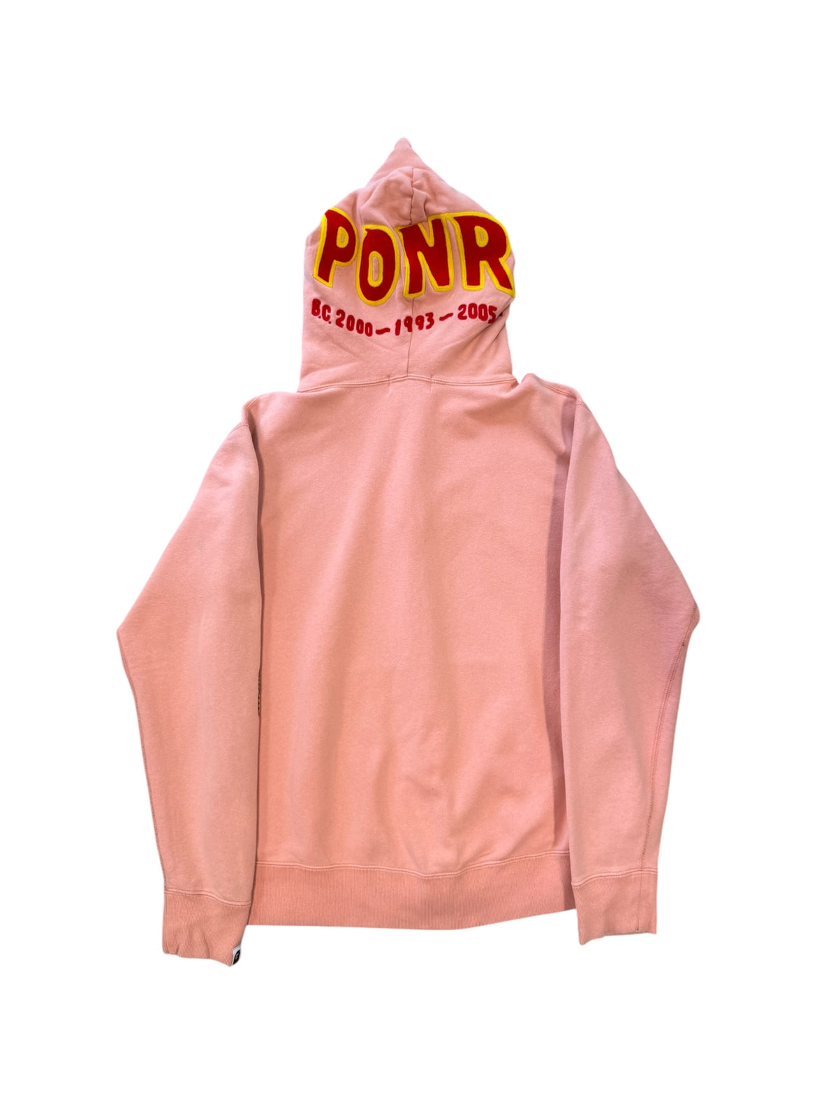 (L) Bape PONR Full Zip Shark Hoodie Peach