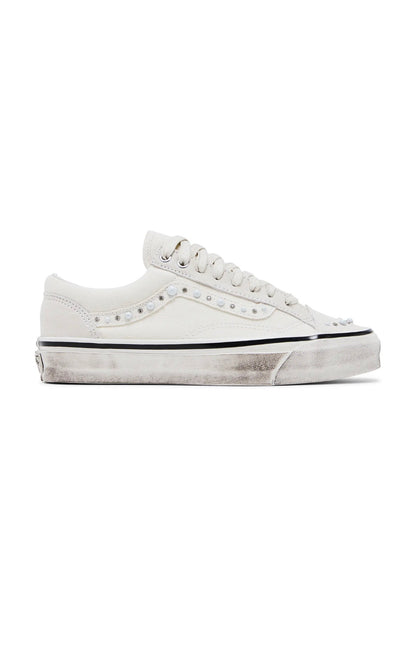 (8) Pearlized Vans LX White Old School 36 Used