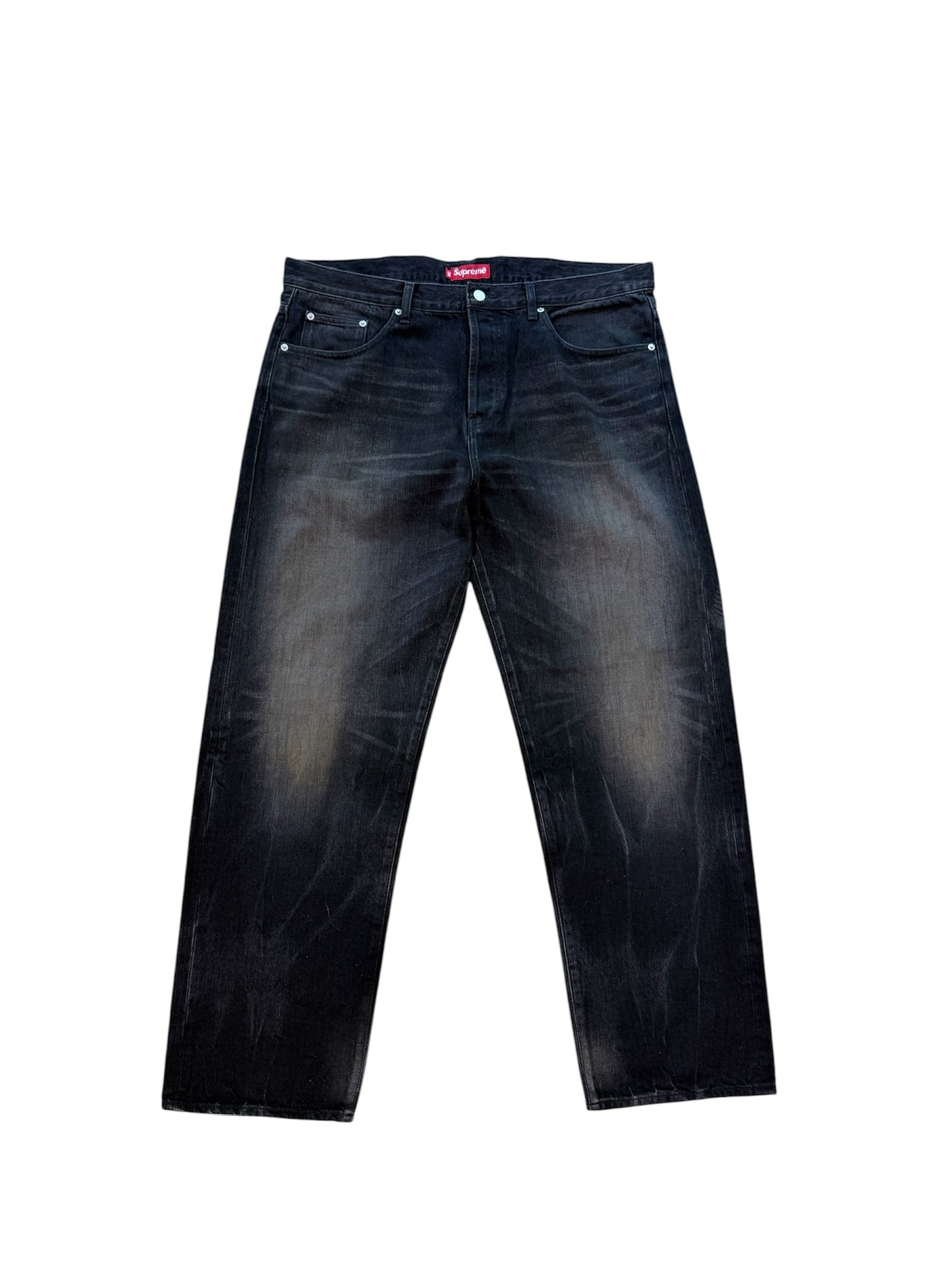 (38W) Supreme Distressed Loose Fit Selvedge Jean (SS26)