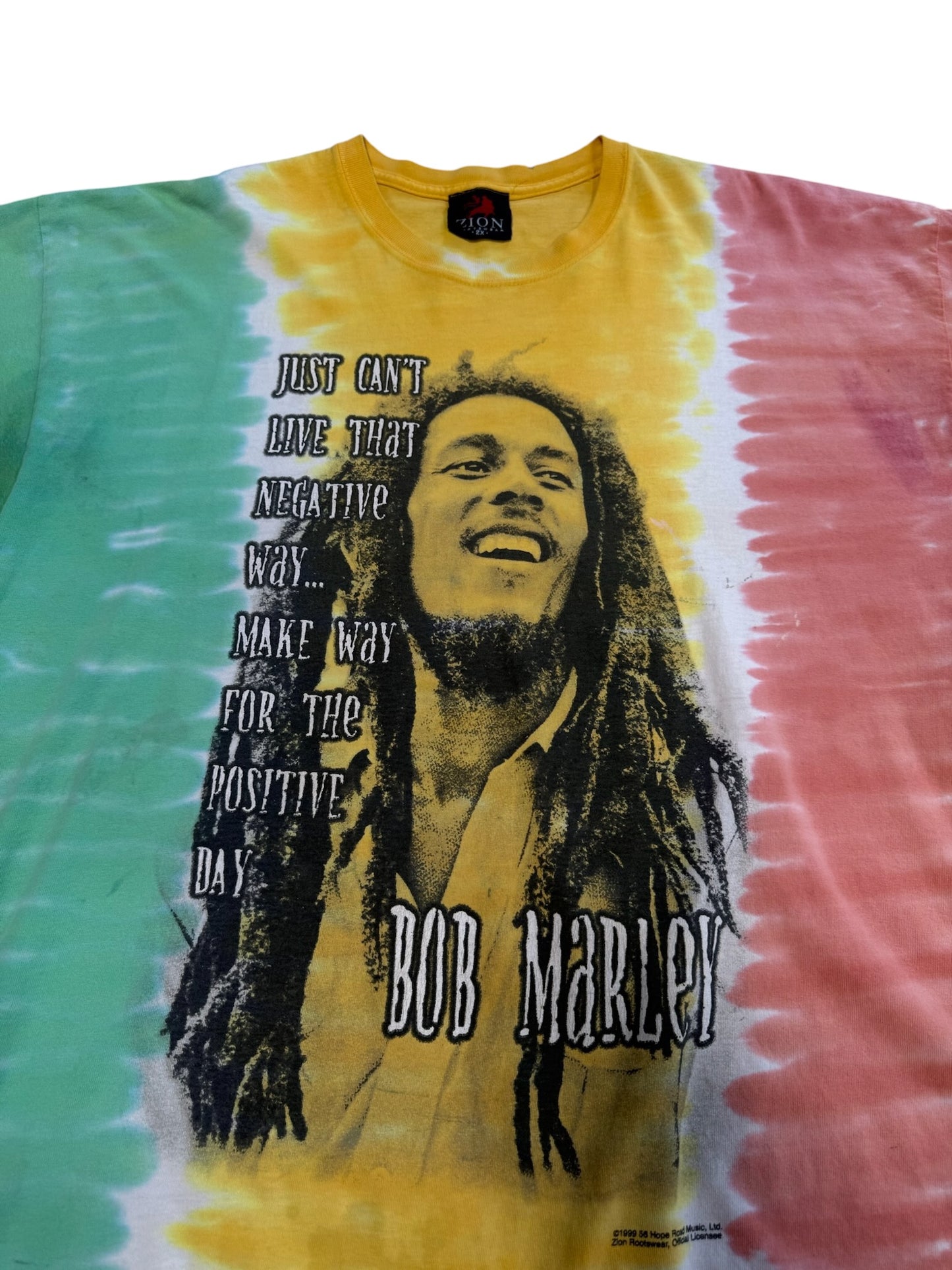 (XXL) Y2K Bob Marley Zion Tye Dye Tee