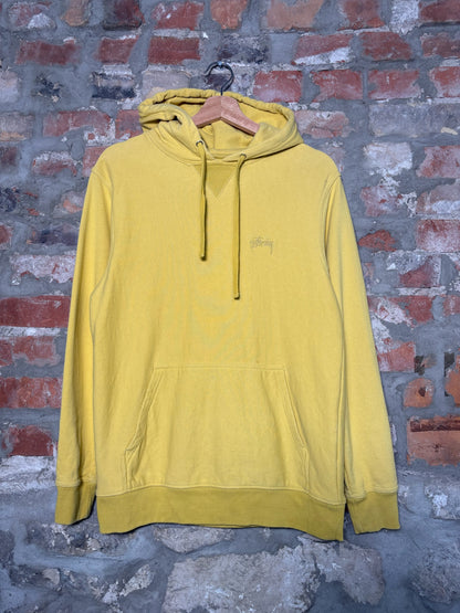 Stussy Script Logo Yellow Sweater Sz S