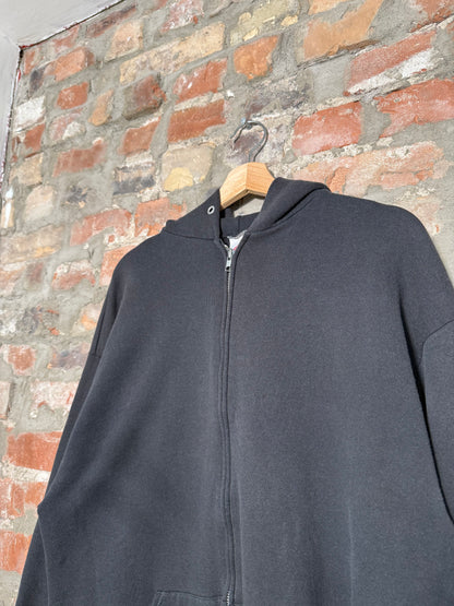 (XXL) Vtg Jerzees Black Zip-Up Hoodie