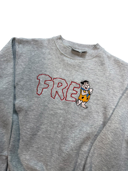 (L) Vintage 1990s Fred Flintstone Embroidered Crewneck Sweater