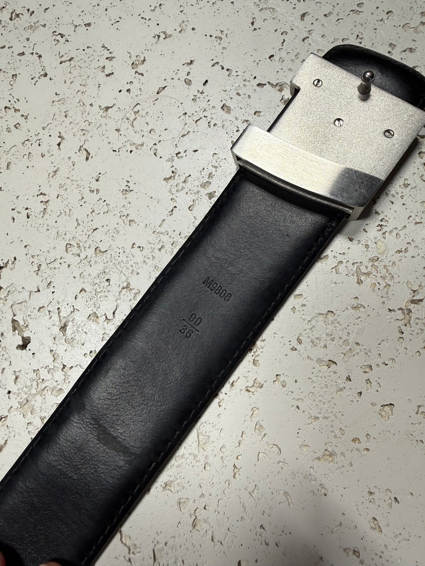 (36) Louis Vuitton Damier Graphite Print Belt