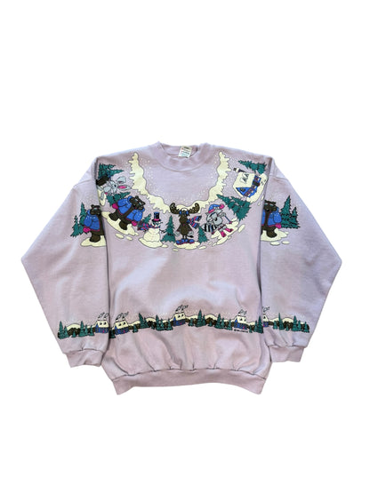(XL) 1992 Christmas Wrap Around Style Crewneck