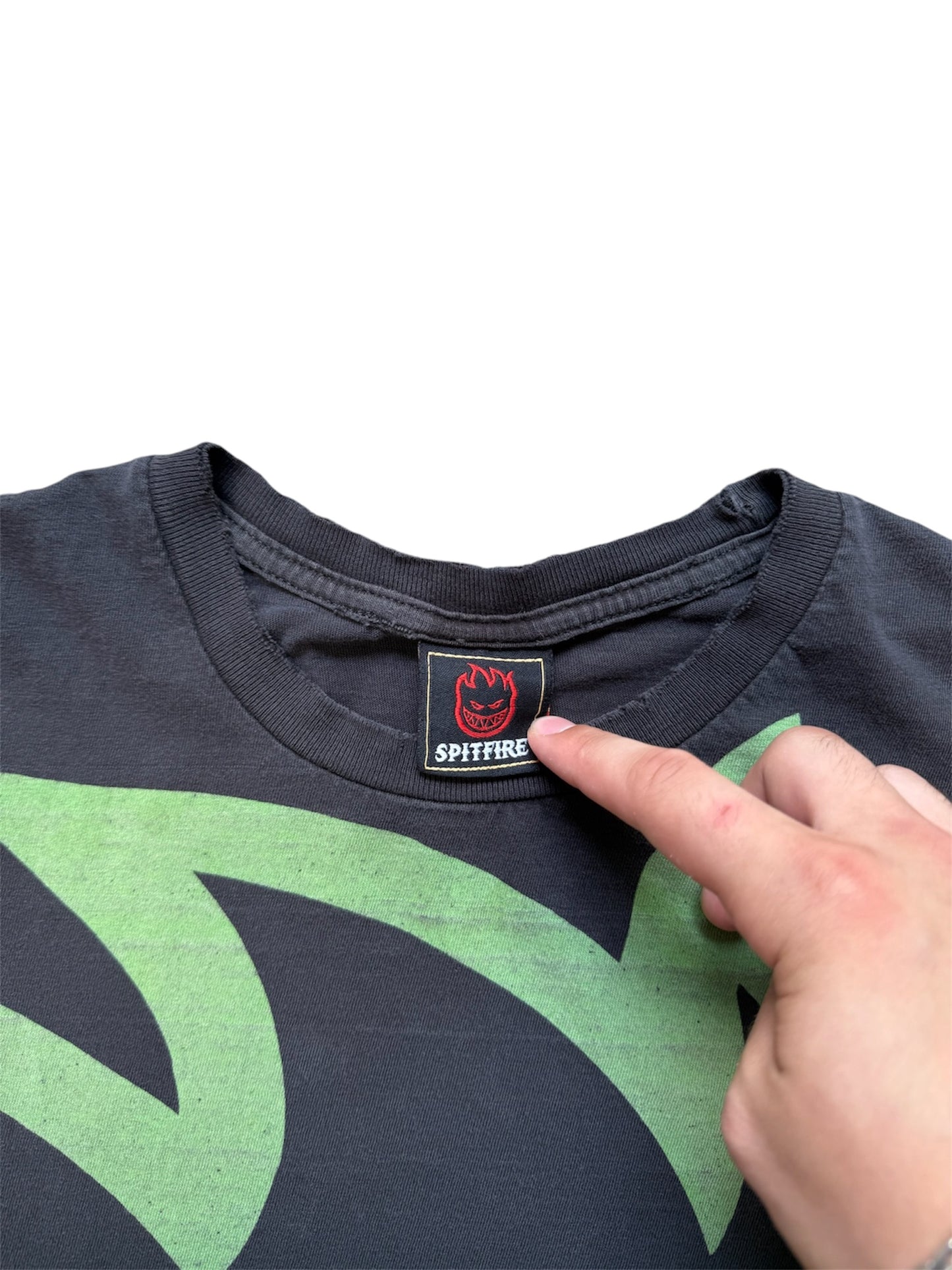 (M) Y2K Spitfire Big Logo Thrashed Skate Tee