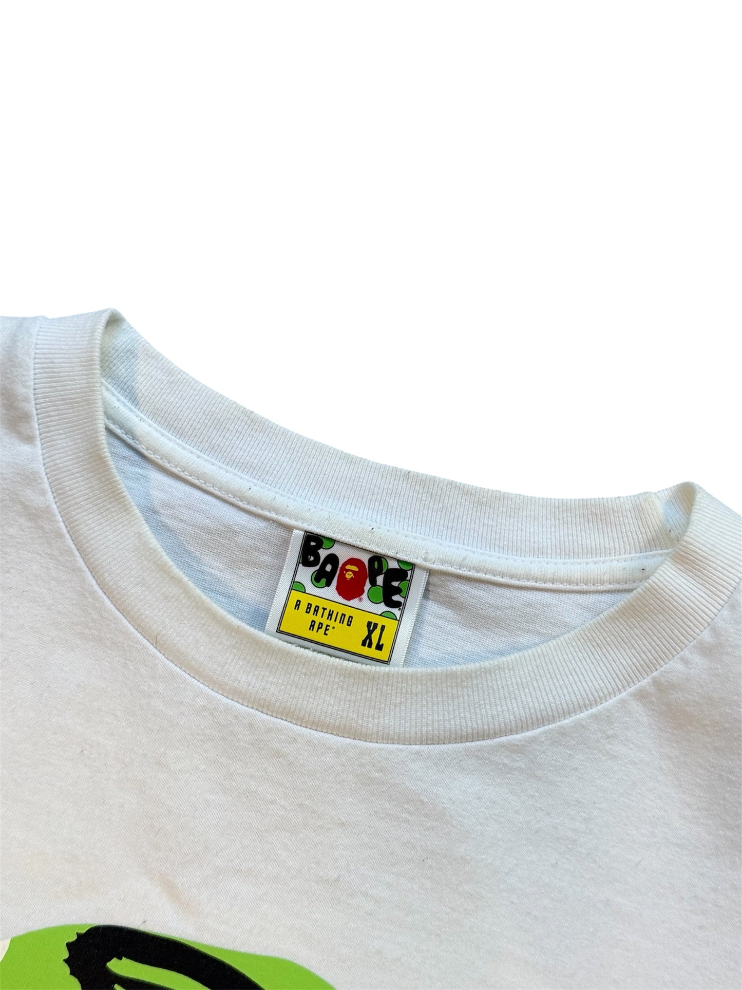 (XL) Bape Big Head Ape Tee White