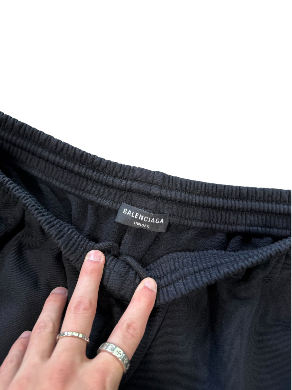 (L) Balenciaga Paris Utility Logo Black Sweatpants