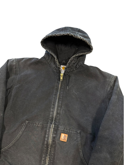 (XL) Vintage Carhartt Stone Wash Hooded Jacket