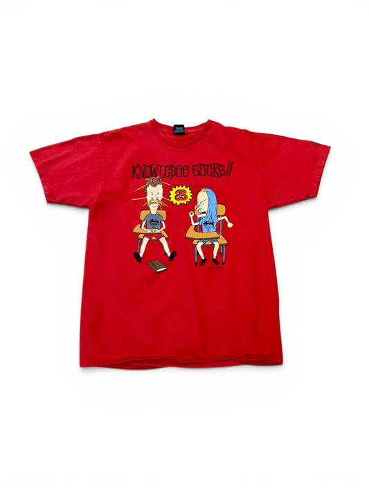 (L) Stüssy Beavis & Butthead “Knowledge Sucks” Tee