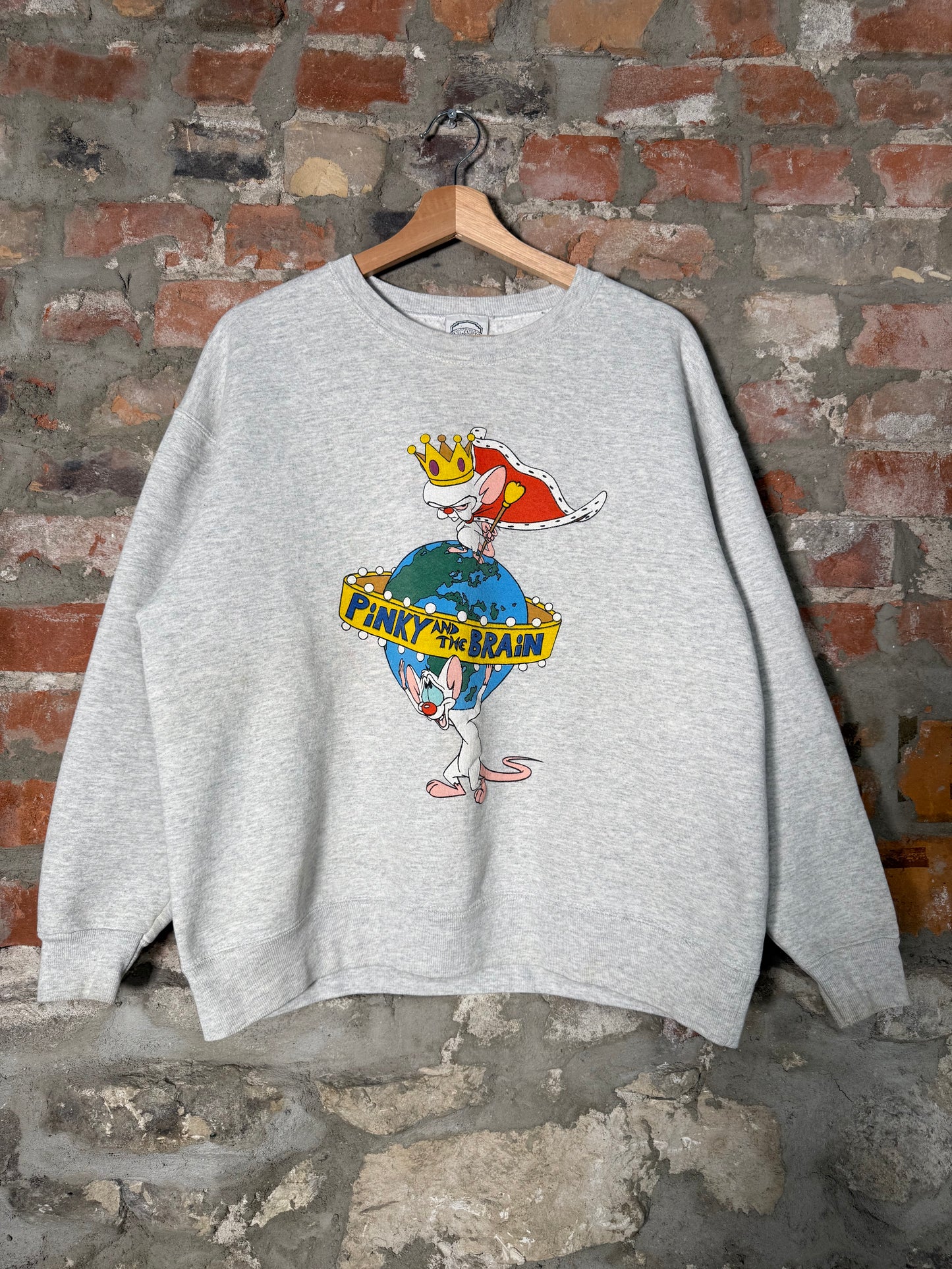 Vtg Animaniacs Pinky & The Brain Crewneck Sz L