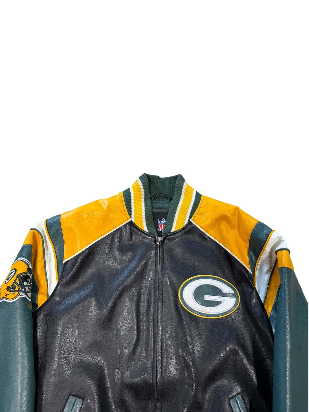 (S) Vintage Green Bay Packers NFL Leather Jacket